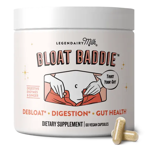 Bloat Baddie – Digestive Enzymes & Probiotics – Bloating & Gas Relief – Legendairy Milk – Gut Health for Women – 60 Capsules