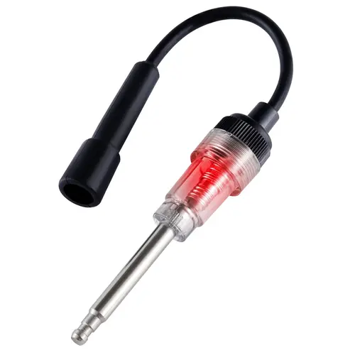 Inline Spark Tester with High-Temp Wire - Straight Boot Ignition System Tester, Spark Plug Analyzer for Engine Diag. of Cars/Trucks, Lawnmower Pick Up Coil/Armature Diagnostic Tool
