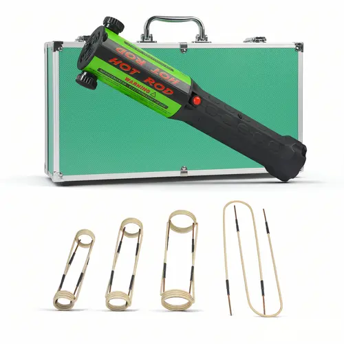 SOLARY H7 1200W 110V Induction Heater Kit with 8, 10 or 12 Coils, Cooling Fan and Green Aluminum Case for Rusted Bolts