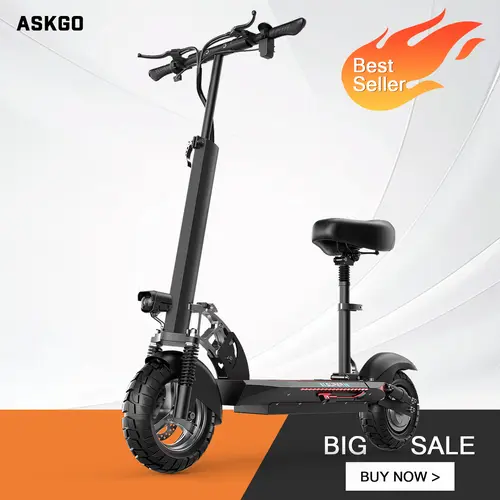 Pikabike Q2 Electric Scooter Adults, 1200W Peak Motor, 35 Miles Range Electric Scooter with Seat, 25MPH Top Speed, 10" Off Road Tires Scooter, Dual Suspesnsion, Folding Commuting E Scooter for Adults