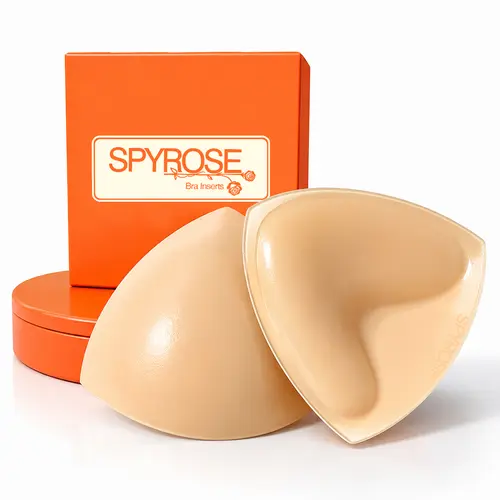 SPYROSE Women's Ultra Boost Invisible Bra Inserts - Double-Sided Sticky, 2-Cup Instant Boost, Confident Lift for Dates & Weddings, Party-Ready Push-Up C Cup Pads for Dresses, Tops, Bikinis