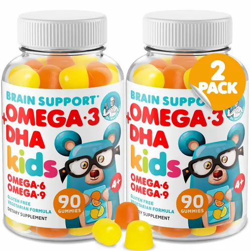 DR. MORITZ Vegan Omega 3 Gummies, 180-Count Edible Dietary Supplements for Adults & Kids, Supports Brain & Heart Health, Fish Oil-Free & Gluten-Free, 180 Pieces