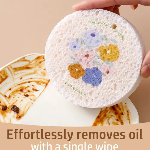 CloudMades Cute & Eco-Friendly Flower Sponges – Super Absorbent, Foamy, Cleans Dishes, Shoes & Toilets