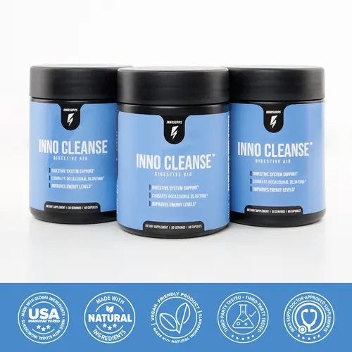 Inno Cleanse by Inno Supps (3 Bottles, 90 Servings) - 14-Day Gut Cleanse Edible Detox Dietary Supplement, Botanical Dietary Blend, Natural Ingredients, Made in USA, Selfcare Support