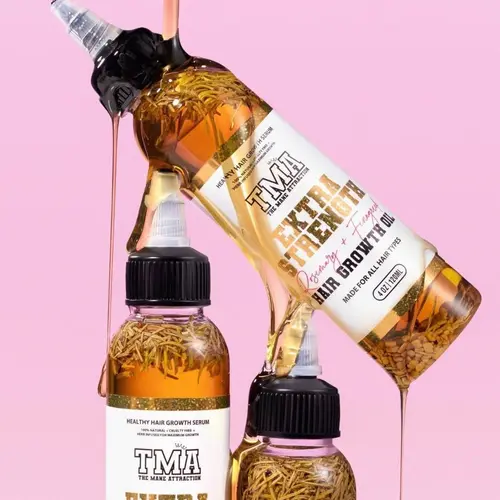 THE MANE ATTRACTION Jumbo Extra Strength Herbal 3-In-1 Haircare Bundle, Rosemary & Fenugreek with Castor Oil, Mint for Hair Growth Promotion