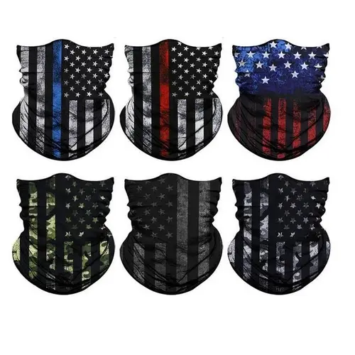 Yeomoo 6pcs Summer UV Protection Cooling Neck Gaiter Face Mask Men Women,Seamless Bandana Rave Face Cover Scarf Mask, Balaclava, Headband, Head Wrap, Great for motorcycle, biking, fishing, climbing, construction work, Outdoor, Headwear