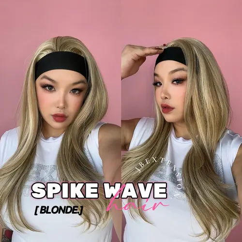 JBEXTENSION 24 Inches Long Curly Hair Headband Wig SPIKE WAVE HAIR