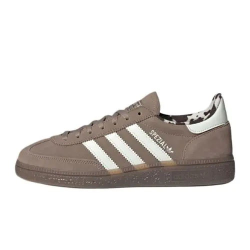 Women's Adidas Handball Spezial Suede Sneakers - Earth Strata, Neutral Look, Retro Sporty Chic, Soft Suede, 3 Stripes, Tonal Stripes, Swapable Liner, Removable Insole, Rubber Outsole Built to Last, Casual Walking Women's Shoes