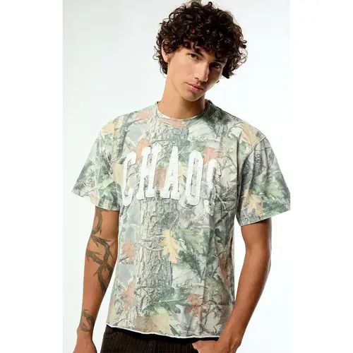 Pacsun Men's Chaos Camo Cropped T-Shirt