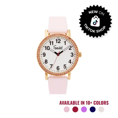 Speidel Brilliance Line Crystallized Fashionable Analog Watch - Radiant Silver & Gold, Bling Sparkle Dial & Case, Modern Fashionable Wristwatch, Luxury Everyday Elegant Durable Unisex Timepiece
