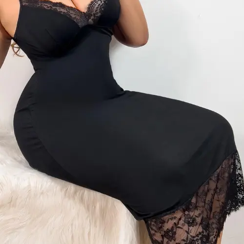 Plus Size Lace Trim Robe Loungewear Nightwear Garment – Comfy, Fit & SEXY! 😍 Your Perfect Nighttime Glam #CurvyQueen