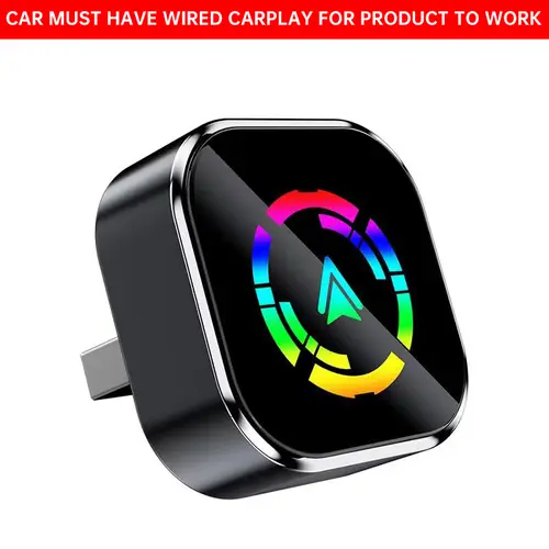 YURNLV Wireless CarPlay Adapter (2026 Model) — Compatible with iPhone/Android, Supports Hands-Free Calling