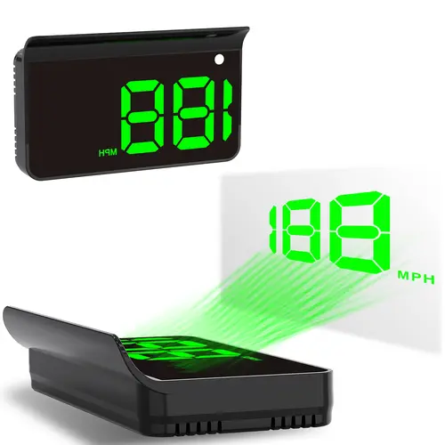 KUOWEIHUD K1 Car Head Up Display (HUD) GPS Digital Speedometer, Odometer (MPH) for Cars, Trucks, Motorcycles Automotive Electronics Accessory,Digital Head Up Display Speedometer
