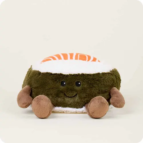 Salmon Sushi Warmies - Heatable, Weighted, Lavender-Scented