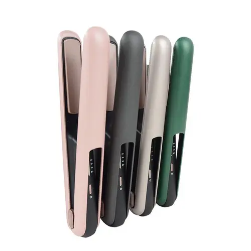 [Wavy Chic] Cordless 2-in-1 Hair Curler and Wireless Straightener, Portable Heated Styling Tool for Daily Use, Ideal Gift for Friends and Mother