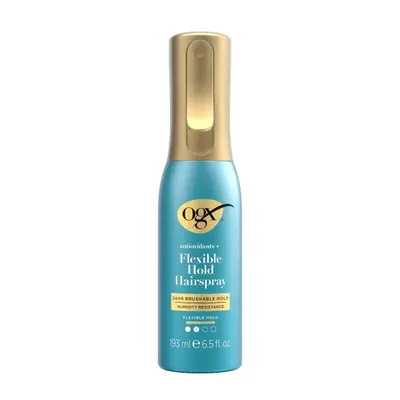 OGX Antioxidants + Flexible Hold Hairspray, Anti Humidity Styling Spray, 6.5 fl. oz