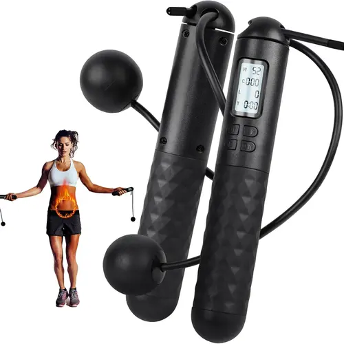 Smart Cordless Jump Rope - Adjustable Weight & Speed, Digital Calorie Counter, LCD Display - Gym & Home Fitness Essential