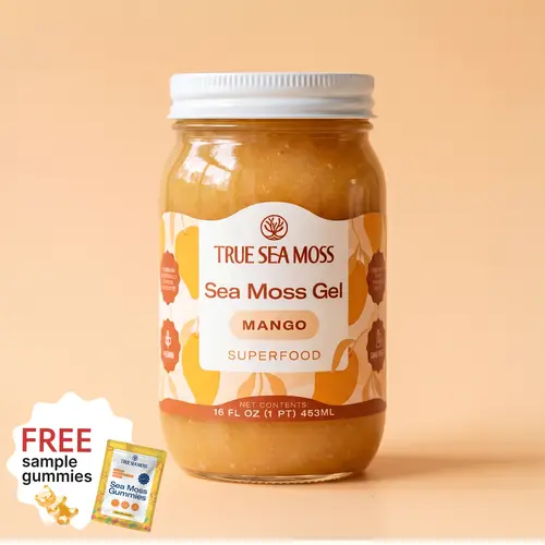 True Sea Moss Mango Irish Sea Moss Gel – Rich in Essential Minerals & Vitamins – supports overall vitality