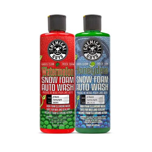 CHEMICAL GUYS Ultimate Snow Foam Combo Car Wash Equipment Kit - Includes Honeydew, Watermelon Suds Soaps for Thick, Clinging Lather, pH-Balanced Formulas Safe on Wax & Sealants, Residue-Free Rinse for Scratch-Free Glossy Finish, Foam Cannon Set