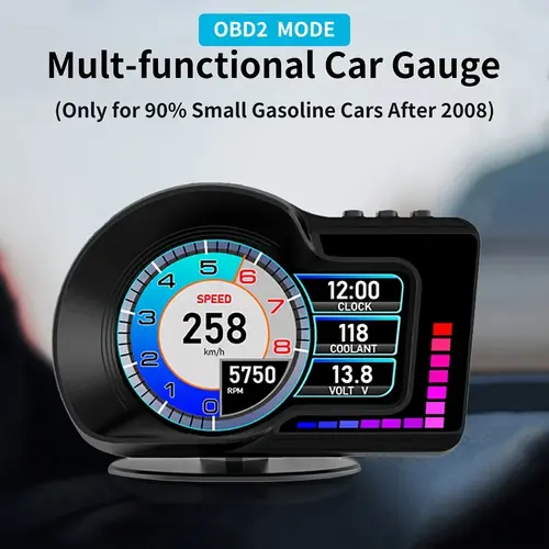 KUOWEIHUD Car Head-Up Display - HD Display Screen Automotive Electronic Accessory with Speedometer, GPS, Multiple Alarm Functions, Car Inspection Tools for Vehicles, Cars