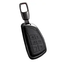For Chevrolet Key Fob Cover Leather Car 2021-2024 Suburban Tahoe Yukon Denali Sierra Silverado Buick Envision Avenir 6 Buttons Truck Accessories Car Key Protector Key Fob Shell Car Key Holder