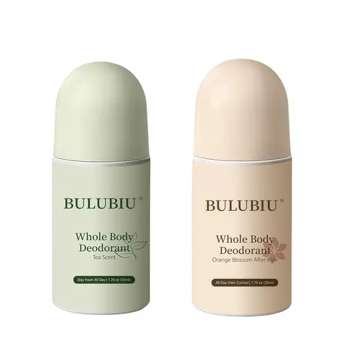 BULUBIU Unisex Antiperspirant Deodorant Roll-On - 50ml Quick-Drying Formula for Sweat & Odor Control, Gentle Tea & Orange Blossom Fragrances, Non-Toxic Adults Underarm Care Selfcare Rolls Underarms Cosmetic