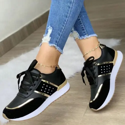 Women's Platform Athletic Sneakers - Soft Soled Shoes with Orthotic Arch Support, Non-Slip Wedge, Pain Relief for Casual Work Use, Soft Soled Sneakers, Shoes For Women