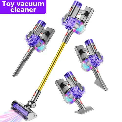 Durable 4-in-1 Vacuum Toy with Lights & Sounds - Cleaning Playset with STEM Focus, Ideal Birthday Gift for Preschoolers, Toddler Boys & Girls [Children's Day Gift]