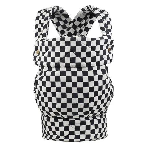 LUJIFO Ergonomic Checkerboard baby Carrier, Premium Cotton Linen, Newborn to Toddler