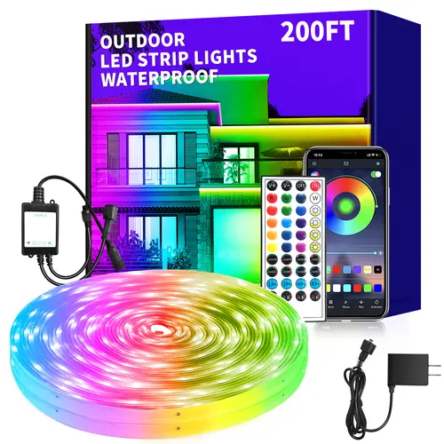 SEGRASS IP68 Waterproof Outdoor RGB LED Strip Lights - Remote & App Control, Music Sync LED Rope Lights for Pool, Deck, Balcony, Led Lights summerwins
