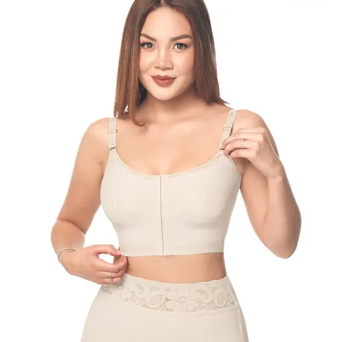 Fajas Forma Tu Cuerpo Women's Essential Fit Cotton Bra with Customized Straps, Beige (Ref. C-033)