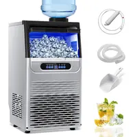 90lb/24hr Undercounter Ice Maker Commercial Home Use - NSF 22lb Bin Self Cleaning Silent Operation Bar Ready Stainless Steel ICAT36SL001A
