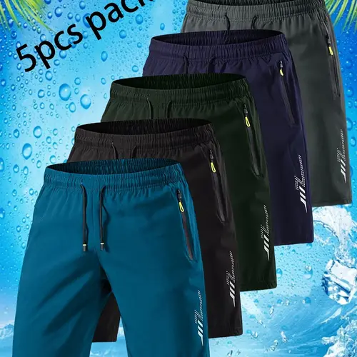 Men's Solid Color Quick Drying Swim Shorts, Bathing Shorts, Swimsuit Shorts, Casual Comfy Breathable Swim Shorts for Summer, Men's Swimwear Bottoms for Beach Swimming, Beach Outdoor Wear