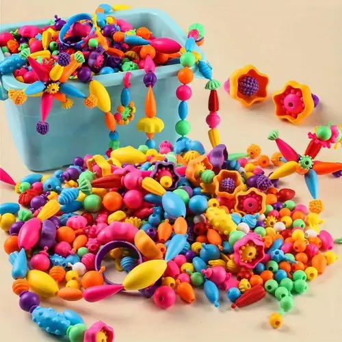 100/225 Pcs DIY Beads Kit Craft for Girls, Bead Assortment, Creative Wireless Jewelry Making for Necklaces Bracelets, Unique Handmade Gift Beading Making