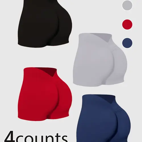 Women's High-Waist Seamless Workout Shorts, High-Stretch Comfortable Activewear, Stylish Fitness Bottoms