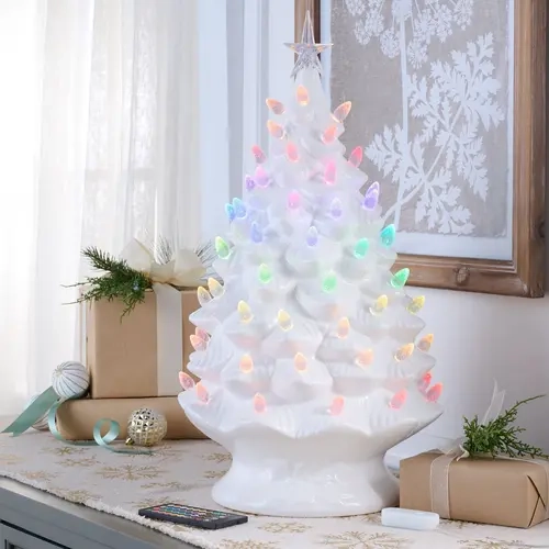 Mr. Christmas 24" Ultimate Ceramic Nostalgic Tree w/ RGB Lighting