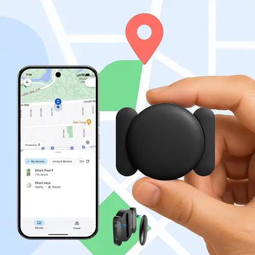 Compact Wireless GPS Tracker Tag - Waterproof Magnetic Case, No Monthly Fee, Hidden Anti-Lost Sensor, Tracking Detector, Bluetooth System Accessories, Car Use, Tools & Gadgets for Her (Ideal Mother’s Day Gift for iOS/Android, Wireless Tag, GPS Trackers),