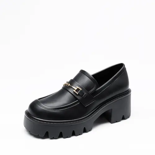 Dream Pairs Loafers for Women, Chunky Platform Heeled Slip On Shoes in Faux Leather with Chain Detail and Lug Sole, Women's Shoes, Chunky Shoes,shoes for back to school,back to school shoes