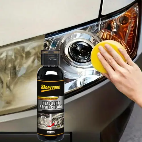 Doeyvose Universal Headlight Restoration Kit with Extra Sponge, Polishing Restoration Set, Automotive Light Polishing Agent for Yellowing and Oxidation Repair, Clear Finish for Plastic Headlight Renewal, Auto Detailing Supplies, Restorer Kit