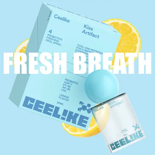 CEELIKE Chemical-Free Water-Based Oral Spray - 20ml Sugar-Free Portable Single Item for Adults, Lemon Freshness, 24-Month Shelf Life, Bad Breath Killer, Long Fresh Hold, Deodorization & Smile Care