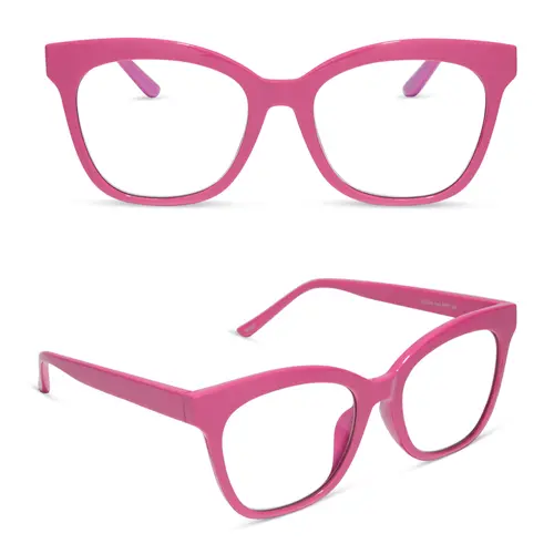 DIFF Willa Bubblegum Pink Blue Light Readers - Cute Cat Eye Lightweight Frame for Stylish Protection