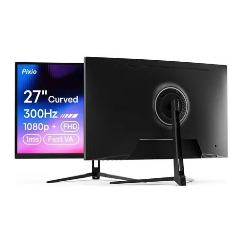 Pixio PXC279 Wave 27 inch 300Hz Refresh Rate FHD 1080p Resolution 1650R Curved Fast VA Panel 1ms GTG Response Time Adaptive Sync HDR Curved Gaming Monitor