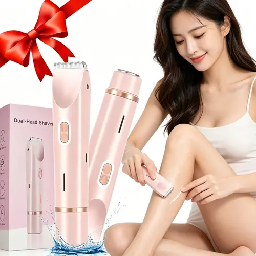 Women's 2-in-1 Multifunctional Hair Trimmer - Intimate Pubic Trimmer, Bikini Grooming Tool, Waterproof USB Rechargeable Wet Dry Electric Shaver & Epilator with Dual Heads for Painless Trimming, Ideal Gift for Women,back to school,back to school haul