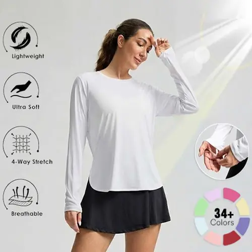 G Gradual Women's Sun Shirts UPF 50+ Long Sleeve UV Protection Shirt Lightweight Soft Breathable Beach Swim Tops Quick Dry Workout Hiking Casual Top for Women Gym Sportswear SummerVibes #TikTokShopStockUp,summerwins,travel essentials,camping essentials