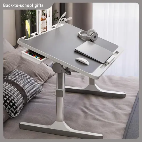 Portable Laptop Bed Table – Multi-Use Desk with USB Ports, Cooling Fan, LED Light & Storage Drawer – Great for Reading, Writing, Eating & Working – Ideal Gift for Holidays & All Seasons