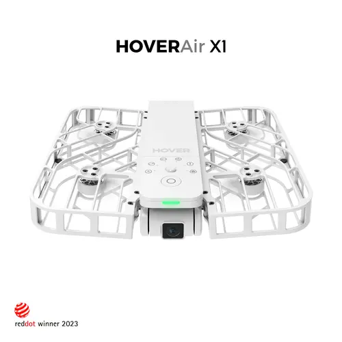 HOVERAir X1 Pocket-Sized Self-Flying Camera Drone, 125g Lightweight | 2.7K Video, Follow-Me Tracking, Palm Takeoff, 5 Pre-Programmed Flight Modes, VIO & ToF Sensors, White, Recording, Electronic