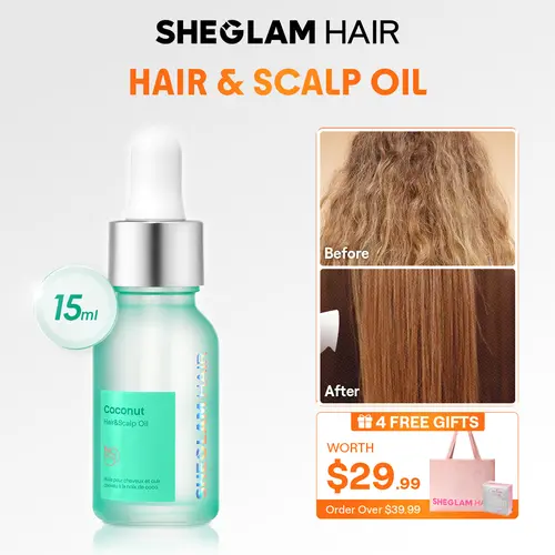 SHEGLAM HAIR Scalp Oil -15ml/0.5Fl Oz | Hair Care Essential Oil | Hydrating Oil Serum | Nourish Hair Follicles | Lightweight & Quick Absorbing Boost Natural Shine | Dry & Split Ends Hair#leave in conditioner #based hair #products #girly essentials