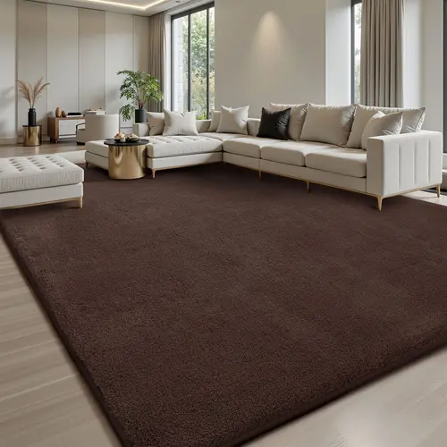 FAMVAL Large Dense Plush Pile Rectangular Shaggy Rug - Soft Fluffy Modern Home Accessory for Living Room, Bedroom, Aesthetic Room Decor (Back to School)