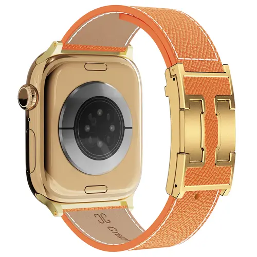 CRAZYGRASS Magnetic Leather Strap Watch Band for Women 38-49mm Square Smartwatch to Match Every Outfit Replacement Strap Gift for Her Slim Wrist mothersdaygift Friendly TikTok Bands Suitable For Apple Watch Series[WATCH NOT INCLUDED] Wristwatch Wearable