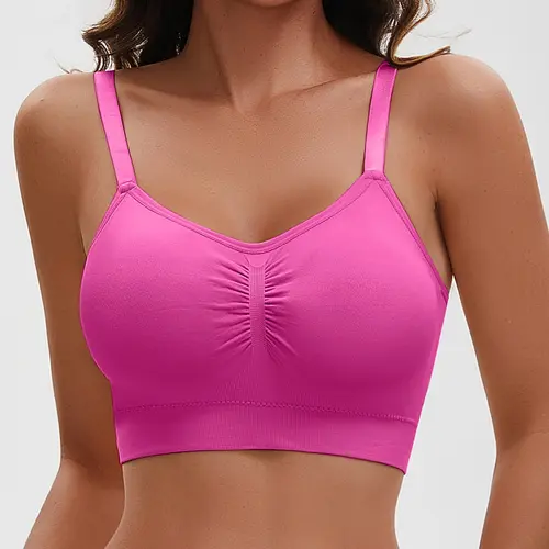 EssElegance 2/4PCS EssElegance Women's Wireless Bra Comfort up to 44DD No Underwire Cami Bra Straps Seamless Sports Bra Valentine's Day livestream Breathable Daily Wear TK02,clothes for back to school,first day of school outfits